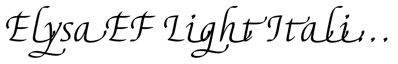 Elysa EF Light Italic Sw2
